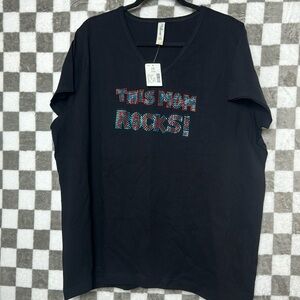 L.A. BLUES 2X V Neck Tee shirt this mom rocks tee shirt